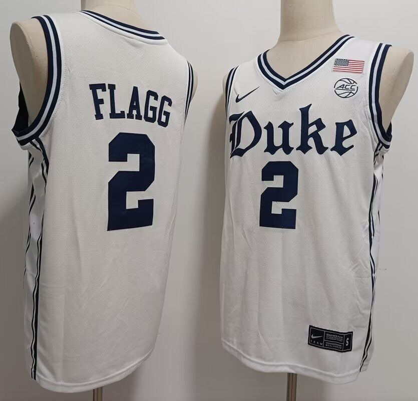 Men NCAA Duke Blue Devils College Basketball #2 Cooper Flagg white 2024 Nike jersey style 2->indianapolis colts->NFL Jersey